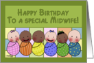 Happy Birthday for Midwife Newborn Babies card