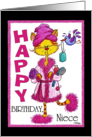 Happy Birthday for Niece Pampered Kitty card