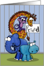 Happy Birthday to Friend Zoo Animals card