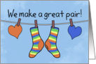Happy Anniversary to Spouse-Pair of Socks card