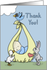 Thank You for Shower Gift for Boy-Baby Bundle with Animals card