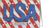 Veterans Day- Stars and Stripes- USA card