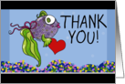 Thank You-Fish with Heart in Fish Tank card