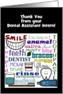 Customizable Thank You from Dental Intern Dental Terms Subway Art card