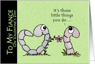 Valentine for Fiance Couple of Worms card