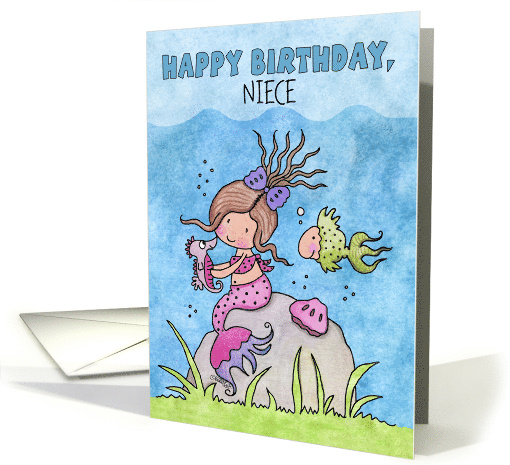 Customizable Birthday for Niece Mermaid Friends card (1050641)