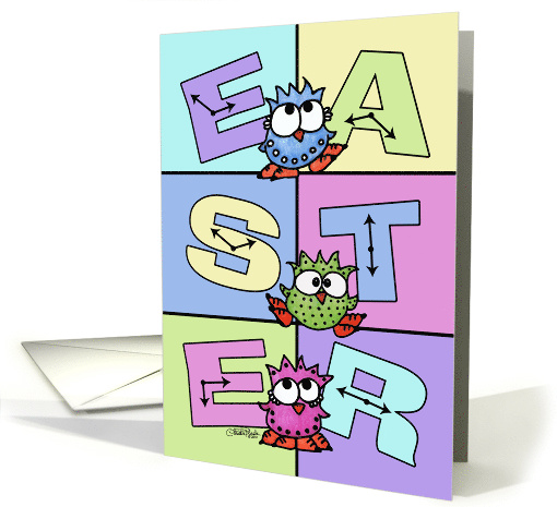 Easter Owl Time for Easter Owls and Letter Clocks card (1055293)