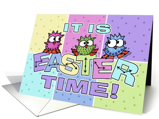 Easter Owl Time for Easter Owls and Letter Clocks card (1055425)