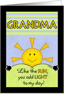 Happy Birthday to Grandma or Grandmother-Add Light to My Day card