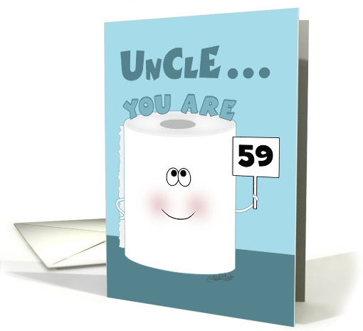 Customizable Age 59th Birthday for Uncle Toilet Paper Roll card