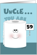 Customizable Age 59th Birthday for Uncle Toilet Paper Roll card