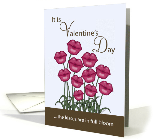 Happy Valentine's Day to my Husband Lip Shaped Flowers card (1081868)
