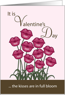 Happy Valentine’s Day to my Wife Lip Shaped Flowers card