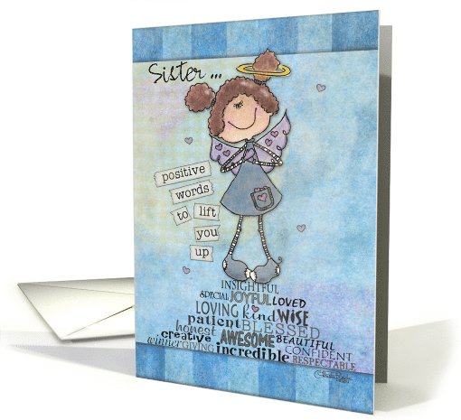 Customizable Enncouragement to Sister-Angel on Positive... (1091836)