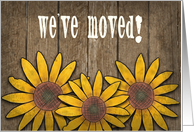 Rustic Sunflowers Moving Announcement We’re Moving card