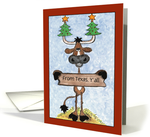 Customizable Merry Christmas from Texas Longhorn with... (1143066)