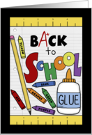 Back to School School Supplies card