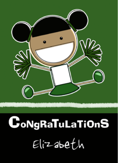 Personalized Congratulations on making Cheerleader Dark Haired Girl