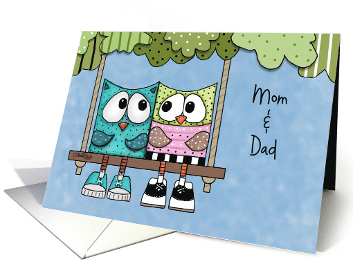 Customizable Happy Anniversary for Mom and Dad Two Owls... (1191516)