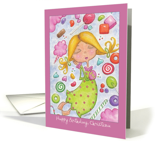 Customizable Happy Birthday for Name Specific Sweet Dreams Girl card