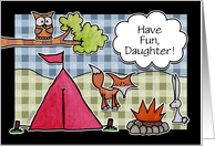 Customize Thinking of You-Summer Camp for Daughter- Woodland Creatures card