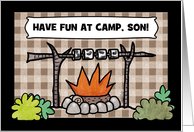 Customize Thinking of You-Summer Camp for Son- Campfire card