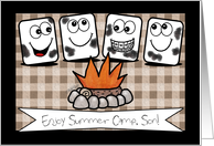 Customizable- Thinking of You-Summer Camp For Son- Marshmallows card