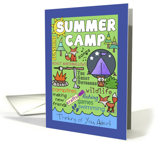 Customizable Name Thinking of You Summer Camp Camp Theme... (1213762)