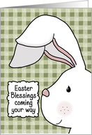 Happy Easter Bunny Blessings card