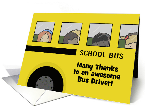 Personalized Thank You to School Bus Driver- Yellow Bus... (1269554)