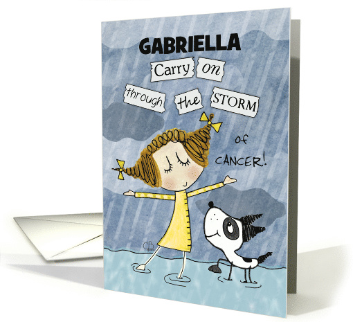 Personalized Name Get Well Soon for Gabriella-Cancer Patient card