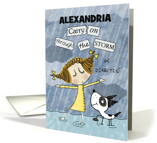 Personalized Name Get Well Soon for Alexandria-Diabetes card (1305128)