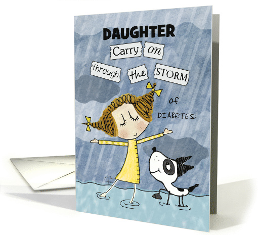 Customizable Get Well Soon for Daughter-Diabetes card (1308590)