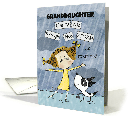 Customizable Get Well Soon for Granddaughter-Diabetes card (1308596)