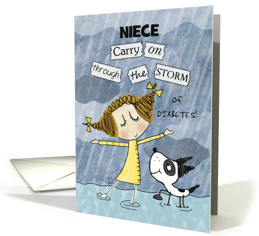 Customizable Get Well Soon for Niece-Diabetes card (1308600)