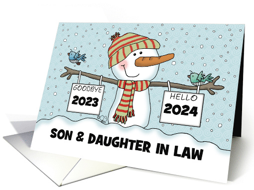 Snowman with Signs Customizable New Year's 2024 Son... (1321264)