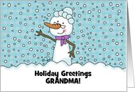 Elder Snowwoman Merry Christmas to Grandma Grandmother card