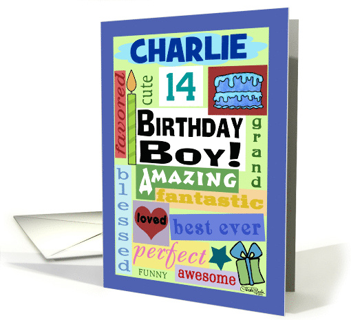 Happy Birthday Name and Age Specific Charlie 14 Good Word... (1327260)