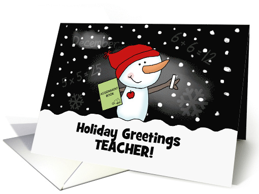 Teacher Snowman Customizable Christmas for Teacher... (1329818)