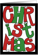 Christmas Character Letters Time for Togetherness Merry Christmas card