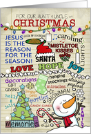 Christmas Notes Memories Customizable Christmas for Aunt Uncle card