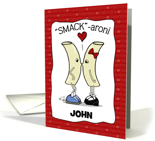 Personalized Valentine's Day John Smack aroni Kissing... (1358978)