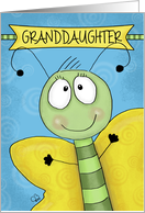 Customizable Happy Birthday for Granddaughter- Cute Butterfly card