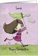 Customized Name for Sarah Congratulations Grad Girl Chasing Dreams card