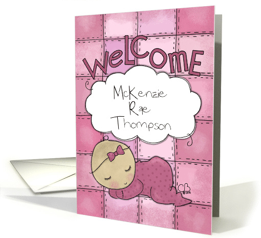 Customizable Congratulations on New Baby Girl Welcome... (1387870)