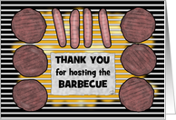 Customizable Thank You for Hosting the Barbecue-Grilling Meat card