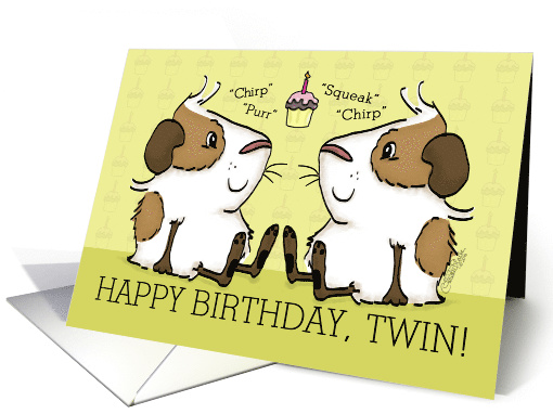 Happy Birthday for My Twin Guinea Pigs Talk card (1422454)