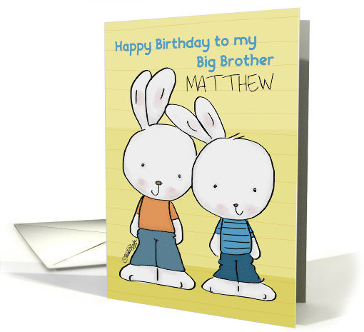 Customizable Name Happy Birthday to Big Brother Matthew... (1429344)