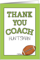 Customizable Thank You Football Coach Huntsman Football card