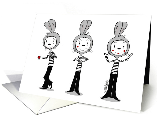 Thank You Bunny Mimes Broken Heart Made Whole card (1432232)